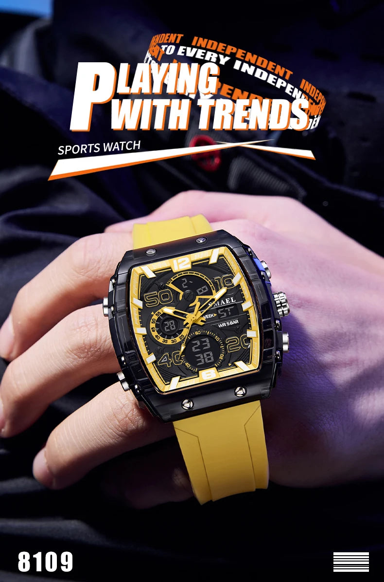 SMAEL 8109 Dual-Display Electronic Watch