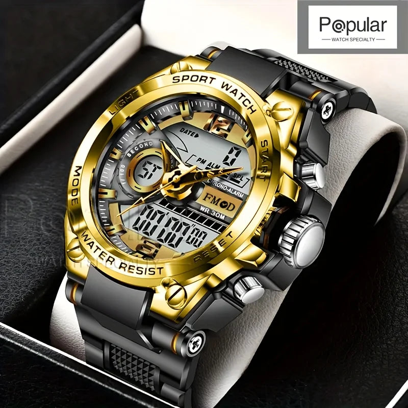 Digital Men Steel Military LED Quartz Watch