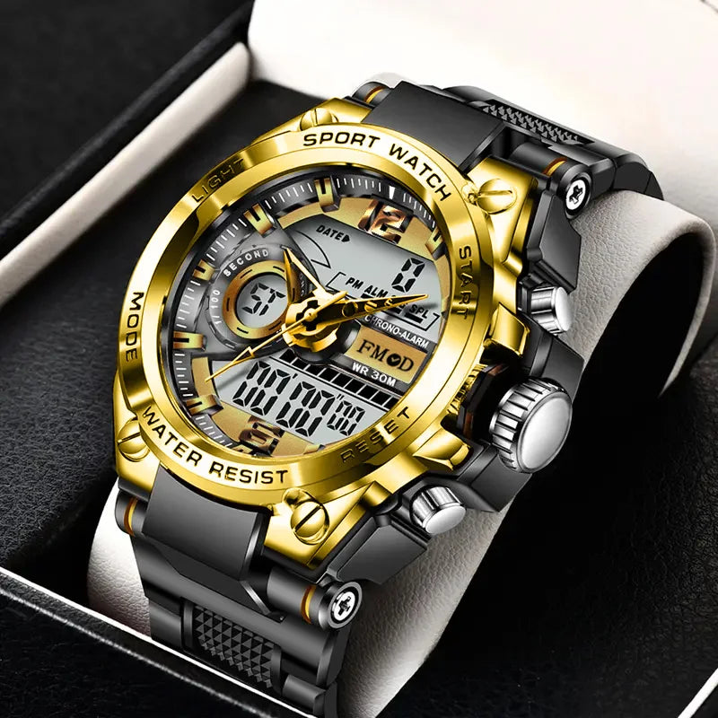 Digital Men Steel Military LED Quartz Watch