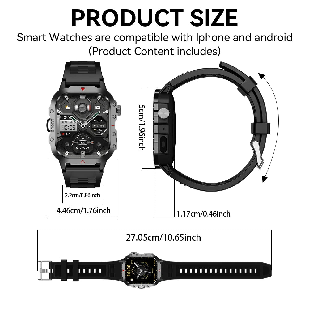 KESHUYOU Outdoor Sports Smart Watch Compact 2.01" HD Screen