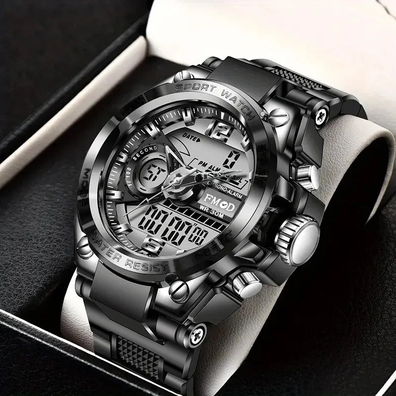 Digital Men Steel Military LED Quartz Watch