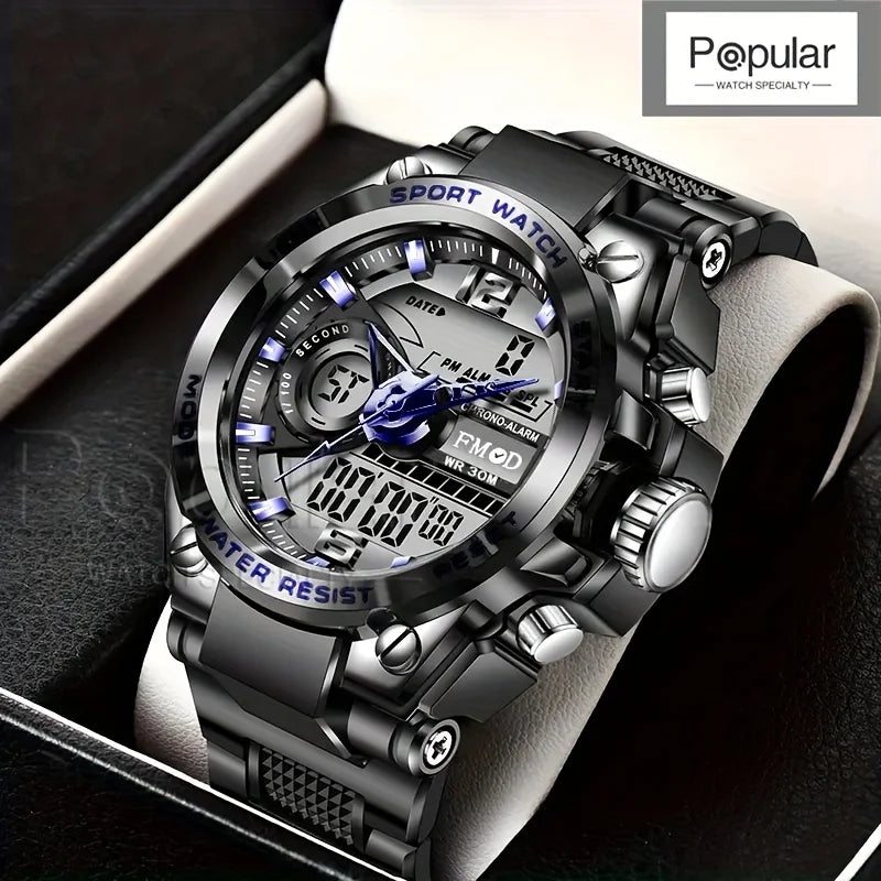 Digital Men Steel Military LED Quartz Watch