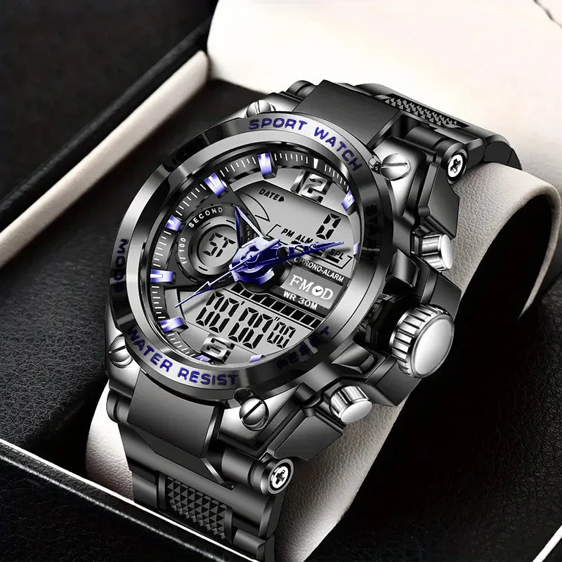 Digital Men Steel Military LED Quartz Watch