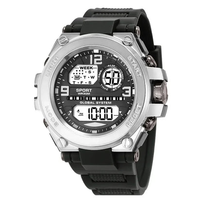 Multifunction Men’s Sports Watch with LED Dial