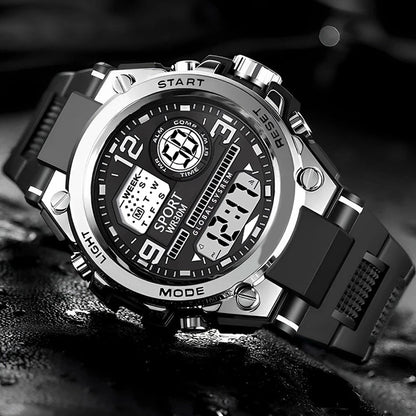 Multifunction Men’s Sports Watch with LED Dial